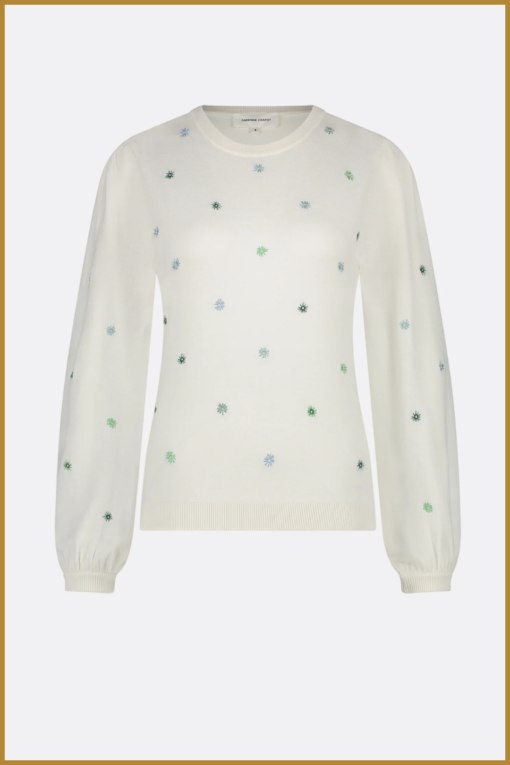 FABIENNE CHAPOT  Hilly Multi Pullover cosy white -FAB240076 - Afbeelding 2
