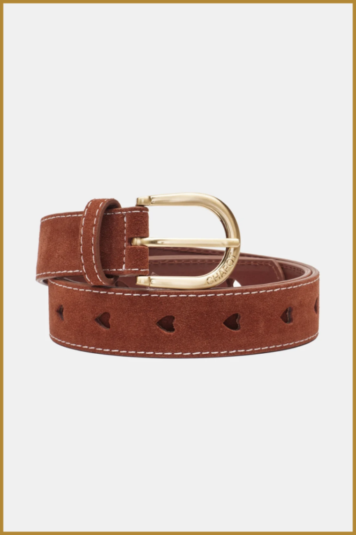 FABIENNE CHAPOT -  Cut It Out Heart Belt cognac -FAB240070