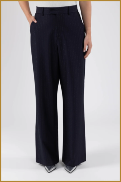 NUKUS  New York Pants Stripe navy -NUK240019