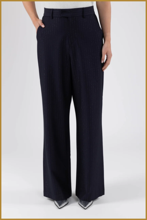 NUKUS  New York Pants Stripe navy -NUK240019