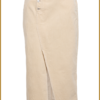 OBJECT - OBJLIVA HW LONG CORDUROY SKIRT beige -OBJ240040