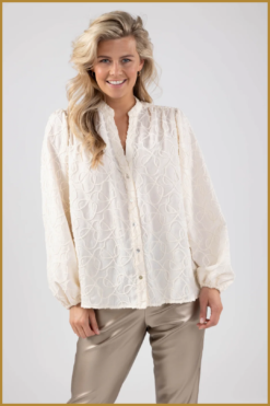NUKUS - Daan blouse offwhite wit -NUK240011