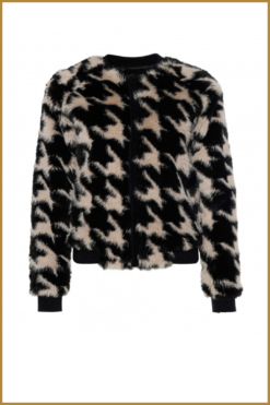 Alternative view of ZIP73- ZIP240002 Bomber Teddy Zw/Champagne-ZIP240002