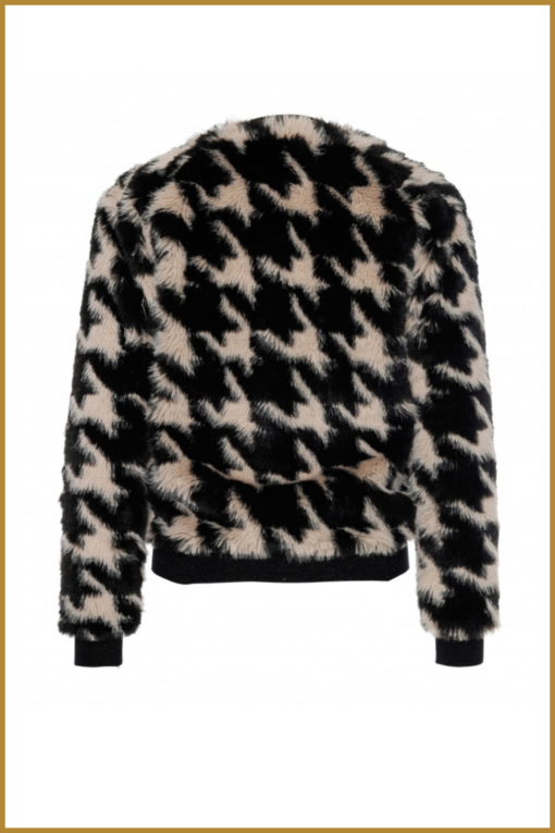 ZIP73- ZIP240002 Bomber Teddy Zw/Champagne-ZIP240002 - Afbeelding 3