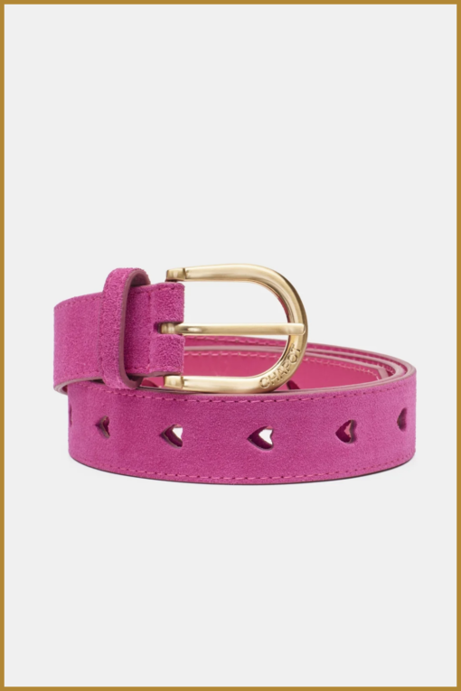 FABIENNE CHAPOT -  Cut It Out Heart Belt plum party -FAB240073