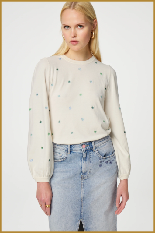 FABIENNE CHAPOT  Hilly Multi Pullover cosy white -FAB240076