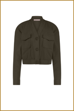 Alternative view of STUDIO ANNELOES - Becky cargo jacket groen -STU24327