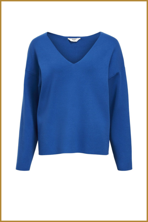 OBJECT -  OBJREYNARD V-NECK PULLOVER kobalt -OBJ240074 - Afbeelding 2