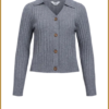 OBJECT - OBJTHESS LS KNIT RIB CARDIGAN grijs -OBJ240077