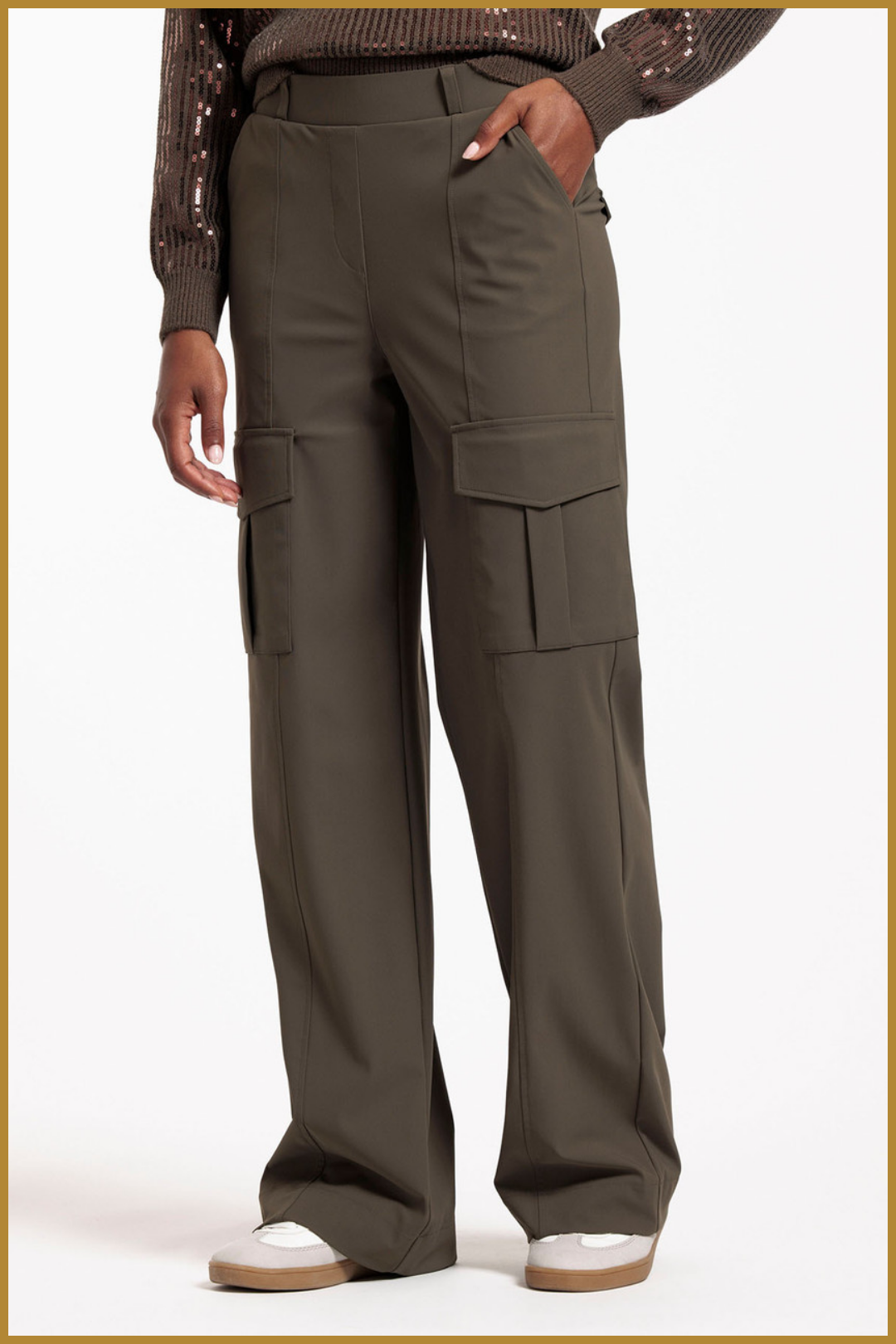 STUDIO ANNELOES campell cargo trousers Groen XS