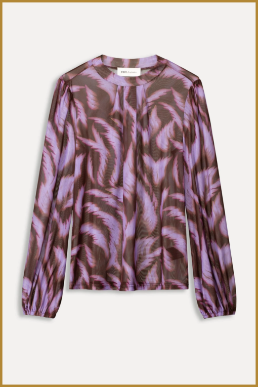 POM -  TOP - Feathers Brown multi -POM240013 - Afbeelding 2