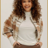 SNEAKERDRESSES- Jacket ruit zand -SNE240030