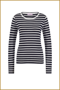 Alternative view of STUDIO ANNELOES - Luna stripe pullover blauw wit -STU240311
