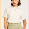 JOSH V roxy square-cocoon white melange-JOV24027