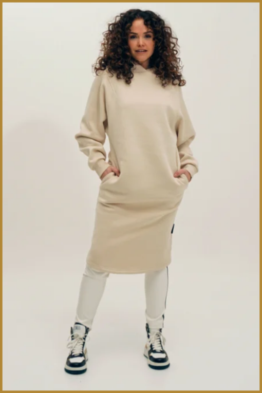 SNEAKERDRESSES-  Hoodydress offwhite -SNE240032
