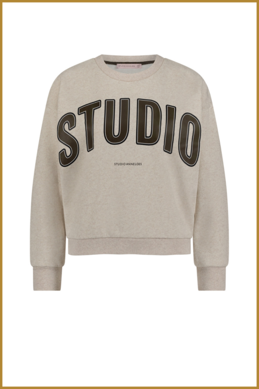 STUDIO ANNELOES -Puck logo sweater grey -STU240323 - Afbeelding 2