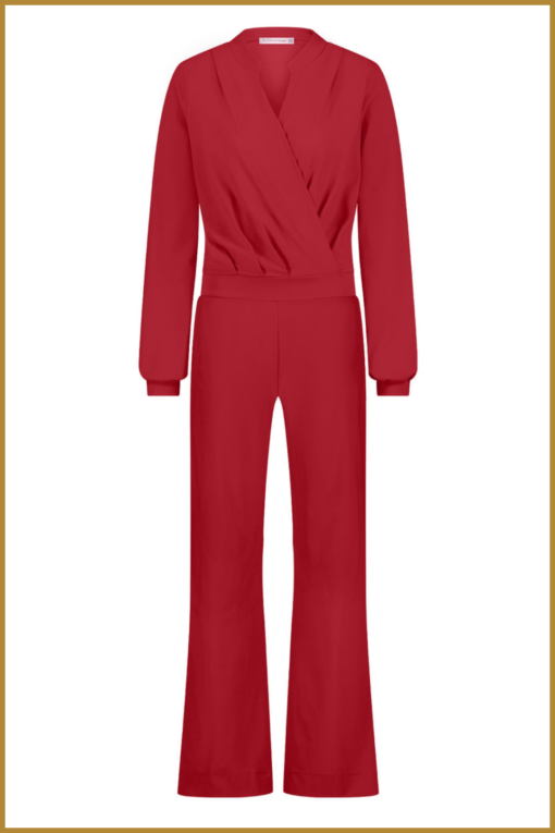 STUDIO ANNELOES-Louise jumpsuit dark red rood -STU240307 - Afbeelding 2