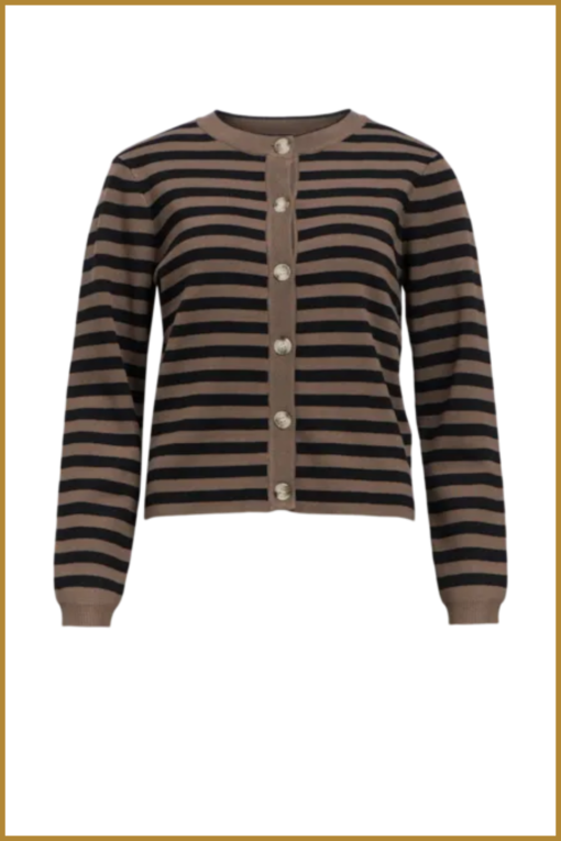OBJECT-  OBJESTER SLI L/S KNIT bruin -OBJ240057