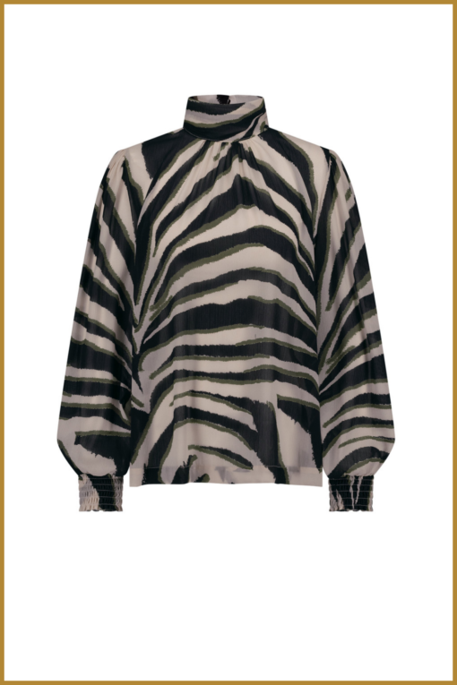 STUDIO ANNELOES -Izza zebra crepe top orgineel -STU240322 - Afbeelding 2