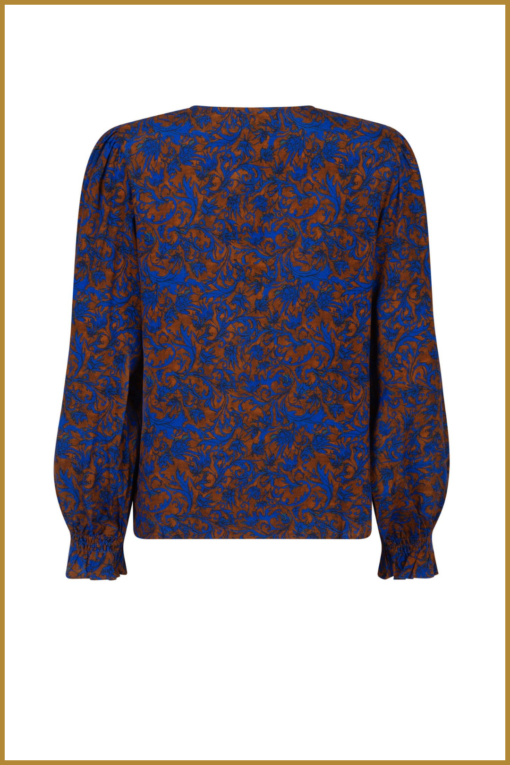 YDENCE - Top Merel 1101 blauw -YDE240068 - Afbeelding 2