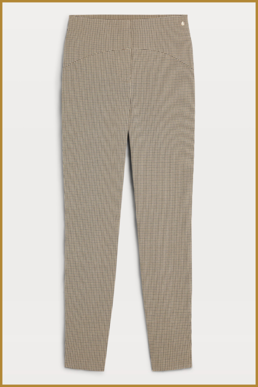 JOSH V mieke-mocha brown check-JOV240030 - Afbeelding 2