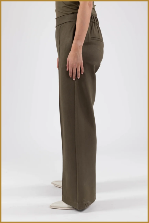 NUKUS - Jill Pants Burned Olive -NUK240024 - Afbeelding 2