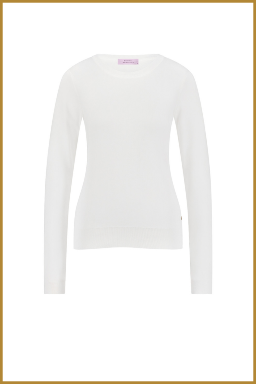 STUDIO ANNELOES- Lana pullover offwhite -STU240312 - Afbeelding 2