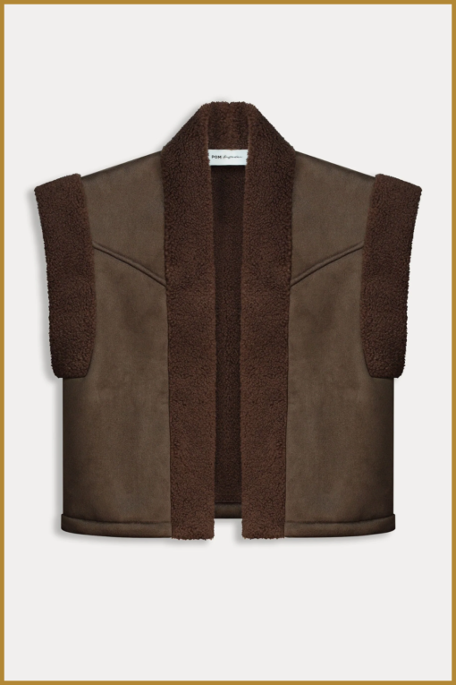 POM - GILET - Lammy Brown -POM240019 - Afbeelding 2