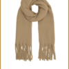 INUZ Colorful winter sjaal - lichtbruin-YEH240004