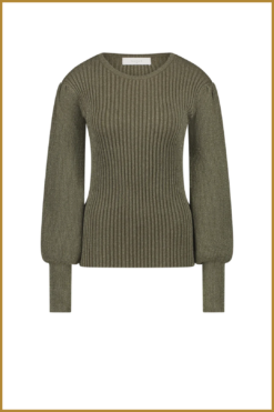 Alternative view of NUKUS  Mullberry Pullover Lurex Burned Olive-NUK240027