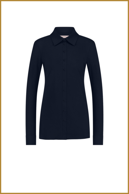 STUDIO ANNELOES -Poppy blouse dark blue -STU240344 - Afbeelding 2