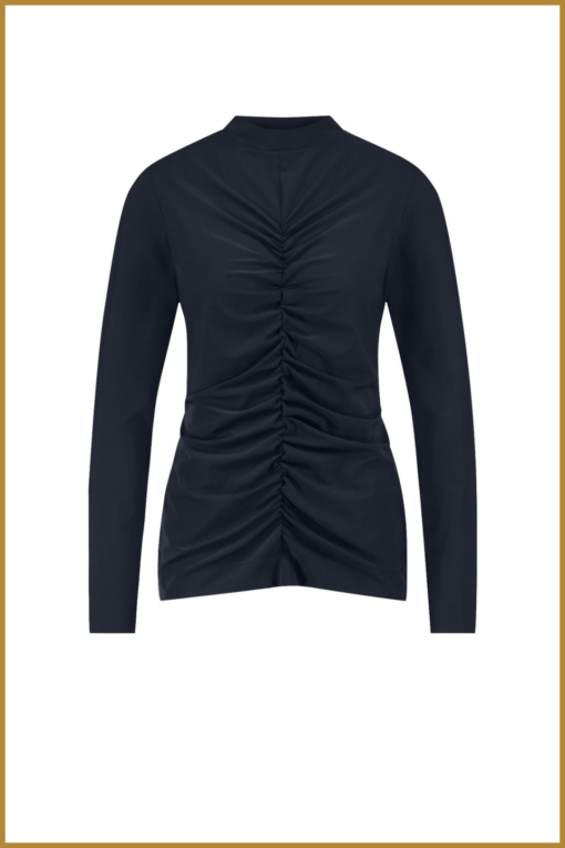 STUDIO ANNELOES-Stephana wrinkle top blauw-STU240334 - Afbeelding 2