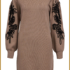 OBJECT-OBJJOANA L/S KNIT DRESS bruin-OBJ240073