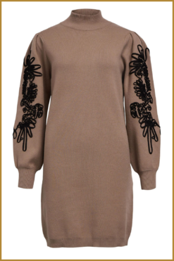 Alternative view of OBJECT-OBJJOANA L/S KNIT DRESS bruin-OBJ240073