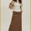 SNEAKERDRESSES - Skirt long taupe -SNE240038