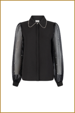 Alternative view of AAIKO - PILLAR STRASS PEARL black -AAI240037