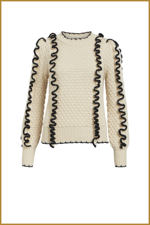 OBJECT-BJYAA L/S KNIT PULLOVER beige-OBJ240065 - Afbeelding 2