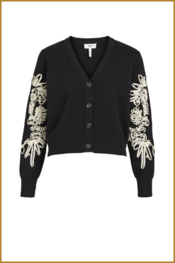 Alternative view of OBJECT-OBJJOANA L/S KNIT CARDIGAN zwart-OBJ240076