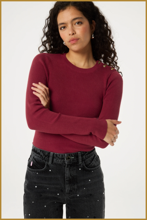 FABIENNE CHAPOT -  Lillian Slim Pullover cerise red -FAB240088