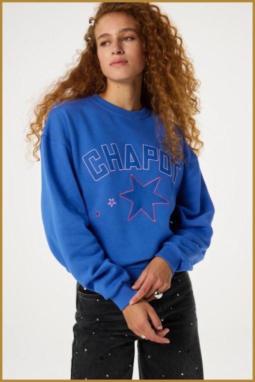 FABIENNE CHAPOT -  Terry Sport Heart washed bright blue -FAB240090