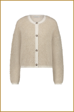 Alternative view of NUKUS - Mandy cardigan sand -NUK240101