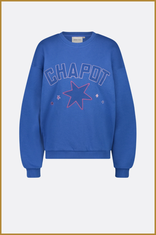 FABIENNE CHAPOT -  Terry Sport Heart washed bright blue -FAB240090 - Afbeelding 2