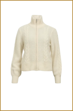 OBJECT -  OBJNETE LO KNIT CARDIGAN beige - OBJ240042