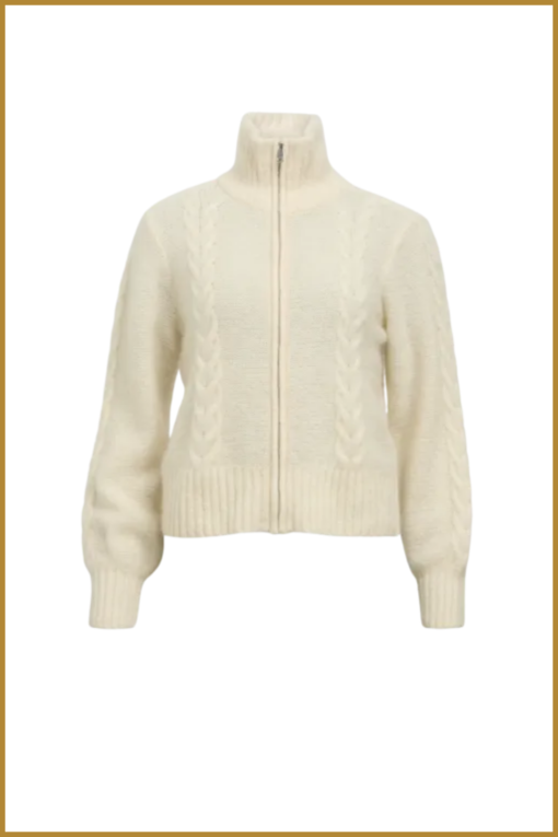 OBJECT -  OBJNETE LO KNIT CARDIGAN beige - OBJ240042