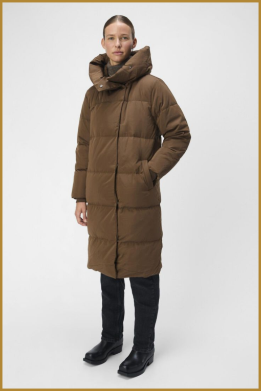 OBJECT - OBJLOUISE LONG DOWN JACKET bruin -OBJ240101 - Afbeelding 2