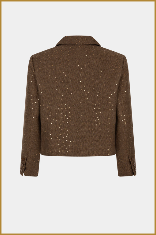 YDENCE-Jacket Halsey bruin-YDE240096 - Afbeelding 2