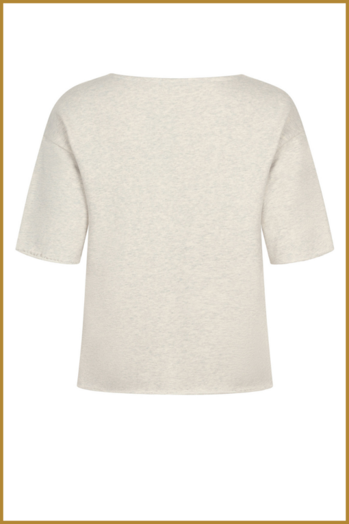 YDENCE - Top Posie grey melange -YDE240028 - Afbeelding 2
