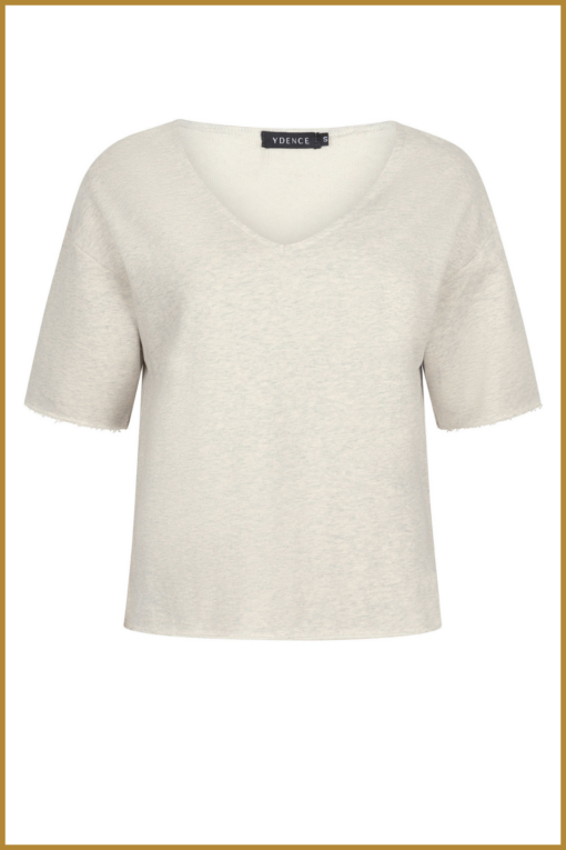 YDENCE - Top Posie grey melange -YDE240028