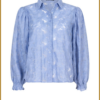 YDENCE - Blouse Birdie blauw -YDE240069