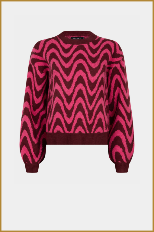 YDENCE-Knitted Sweater Blaise orgineel-YDE240078 - Afbeelding 2